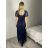 Women's Strapless Long Party Dress (S/M ONE SIZE) ITALIAN FASHION IMPSH245192 S / M modrá petrolejová