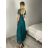 Women's Strapless Long Party Dress (S/M ONE SIZE) ITALIAN FASHION IMPSH245192 S / M modrá petrolejová
