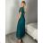 Women's Strapless Long Party Dress (S/M ONE SIZE) ITALIAN FASHION IMPSH245192 S / M modrá petrolejová