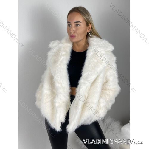 Fur coat, furry, winter, long sleeve, women's (S/M/L ONE SIZE) ITALIAN FASHION IMM259411LS/DUR M white