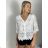 Women's Oversized Knitted Long Sleeve Sweater (S/M ONE SIZE) ITALIAN FASHION IMSN2416125 S / M / L white