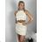 Women's long summer dress with straps (S/M ONE SIZE) ITALIAN FASHION IMPBB24B23868 white S / M / L