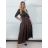 Women's summer top (UNI S / M) ITALIAN FASHION IMM20396 dark brown XS/S/M