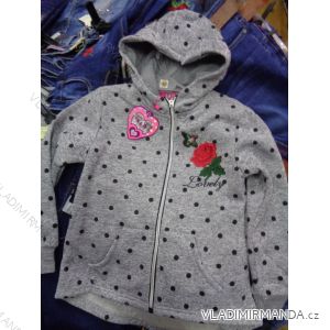 Sweatshirt with warm hoody teen girl's dots (134-164) SAD CH-3751
