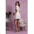 Women's strapless tulle party dress (S/M/L ONE SIZE) ITALIAN FASHION IM923001 white 34