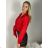 Women's Satin Long Sleeve Shirt (S/M/L ONE SIZE) ITALIAN FASHION IM322560 S / M / L red