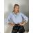 Classic striped 3/4 long sleeve shirt for women (XS/S/M ONE SIZE) ITALIAN FASHION IMWAR252229