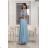 Long elegant satin strapless dress for women (34-40) POLISH FASHION PMLEL24MARINA blue 36