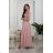 Long elegant satin strapless dress for women (34-40) POLISH FASHION PMLEL24MARINA rose old rose 36