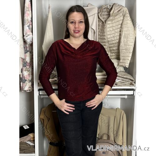 Jacket thin long sleeve women's (UNI XS-M) ITALIAN FASHION IM120049 S / M / L wine