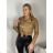 Women's short leatherette long sleeve jacket (S/M/L ONE SIZE) ITALIAN FASHION IMPLI2416063