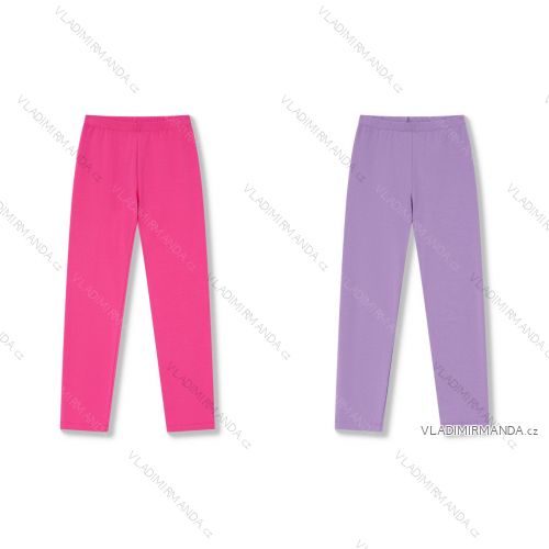 Long cotton leggings for children's girls (98-128) WOLF H2551