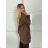 Women's Long Chiffon Short Sleeve Dress (S/M ONE SIZE) ITALIAN FASHION IMWGS231048 46/48/50 medium brown
