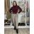 Women's Summer Long Harem Pants (42/44/46 ONE SIZE) ITALIAN FASHION IM424361 S / M / L dark brown