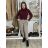 Women's Summer Long Harem Pants (42/44/46 ONE SIZE) ITALIAN FASHION IM424361 S / M / L dark brown