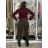Women's Summer Long Harem Pants (42/44/46 ONE SIZE) ITALIAN FASHION IM424361 S / M / L dark brown
