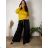Women's Sweater Long Long Sleeve Knitted Dress (L / XL ONE SIZE) ITALIAN FASHION IM721314 black 50/52/54