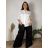 Women's short sleeve dress oversized (L-3XL) POLISH FASHION PMF20014 46 white