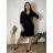 Women's short sleeve dress oversized (L-3XL) POLISH FASHION PMF20013 44 black
