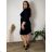 Women's short sleeve dress oversized (L-3XL) POLISH FASHION PMF20013 44 black