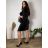 Women's short sleeve dress oversized (L-3XL) POLISH FASHION PMF20013 44 black