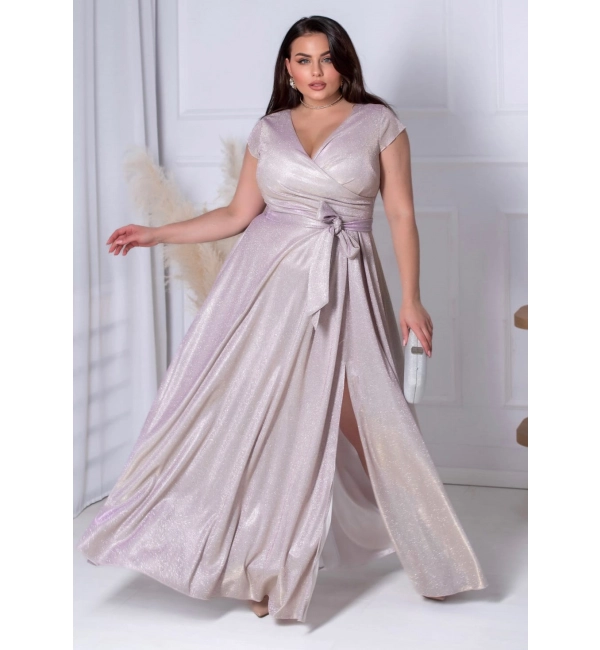 Women's Strapless Long Satin Party Dress (34-42) POLISH FASHION PMLEL24NATHALIE