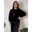 Knitted Dress a-Sweater Extended Long Sleeve Women's Plus Size (XL / 2XL ONE SIZE) ITALIAN FASHION IM4212261 -   wine -   M / L