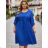 Summer dress oval short sleeve women's oversized (50/52/54 ONE SIZE) ITALIAN FASHION IM425011