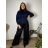 Women's Sweater Long Long Sleeve Knitted Dress (L / XL ONE SIZE) ITALIAN FASHION IM721314