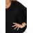 402-10 Comfortable batwing dress with long sleeves - black