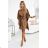 287-39 SOFIA Butterfly dress with a tie waist - cappuccino