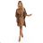 287-39 SOFIA Butterfly dress with a tie waist - cappuccino