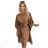 287-39 SOFIA Butterfly dress with a tie waist - cappuccino