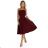 641-1 VIVIENNE corset flared midi dress for special occasions - burgundy
