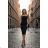 642-1 Off-the-shoulder corset midi pencil dress - black