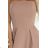 641-2 VIVIENNE corset flared midi dress for special occasions - beige
