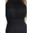 636-3 VERONICA luxurious long dress with a brocade accent and a chic cut - black