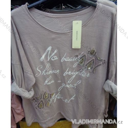 T-shirt tunic long sleeve women's oversized (uni xl-3xl) ITALIAN Fashion IMC1736
