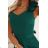 643-1 Elegant evening maxi dress with a slit and roses - bottle green