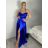 Long satin strapless evening dress for women (XS/S/M ONE SIZE) ITALIAN FASHION IMC25119