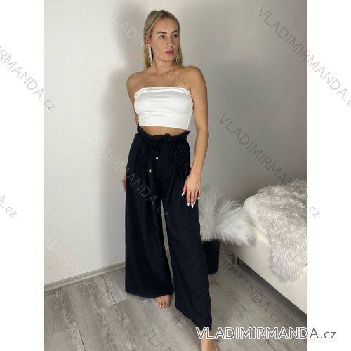 Women's short sleeve summer casual dress (S/M/L ONE SIZE) ITALIAN FASHION IMWGB25022 S / M / L black