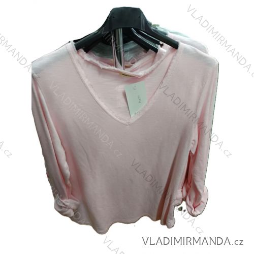 Women's Oversized Knitted Long Sleeve Sweater (S/M ONE SIZE) ITALIAN FASHION IMSN2416125