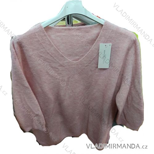 Women's Oversized Knitted Long Sleeve Sweater (S/M ONE SIZE) ITALIAN FASHION IMSN2416125