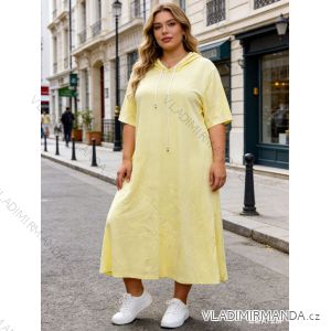 Summer dress oval short sleeve women's oversized (50/52/54 ONE SIZE) ITALIAN FASHION IM425011