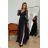 Women's Plus Size (42-46) Long Elegant Party Sleeveless Dress POLISH FASHION PMLBC23265-10 42 black