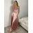 Long satin strapless evening dress for women (XS/S/M ONE SIZE) ITALIAN FASHION IMC25119
