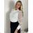 Women's elegant long sleeve T-shirt (S/M ONE SIZE) ITALIAN FASHION IMM23FS33019 -   white -   S / M / L