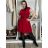 Women's short sleeve dress oversized (L-3XL) POLISH FASHION PMF251112-2/DR 36 red