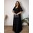 Women's long-sleeved, lightweight, zipped hooded sweatshirt, oversized (52/54/56 ONE SIZE) ITALIAN FASHION IMC25359 44/46/48 dark blue