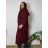 Zippered extended sweatshirt dress long sleeve women (uni m / xl) ITALIAN FASHION IM520351 M/L/XL red